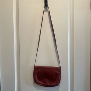 Vintage Red Leather Shoulder Bag